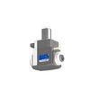 VDI 40, angular tool holder, coupling DIN 5482, with internal cooling, with tapered roller bearings