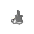 VDI 50, angular tool holder, coupling TOEM, with 80bar internal cooling