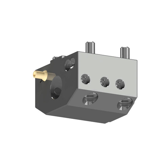 Boring bar holder, with internal coolant supply, Gildemeister