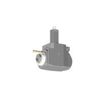 VDI 30, angular tool holder, coupling FLAT(~DIN 1809), with internal cooling with Tapered roller bearings